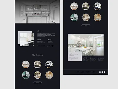 Kitchen Design website furniture kitchen modern ui ux web page