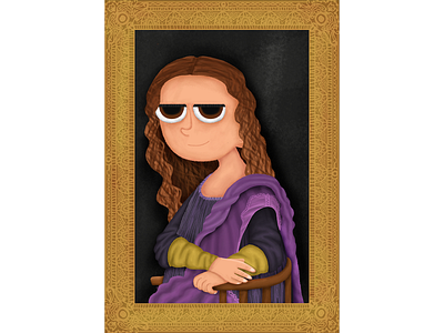 Monalisa fan art book cover design character characterdesign children book illustration childrens childrens book childrens illustration cute illustration design famous fan art funny illustration illustrator kids leonardo da vinci monalisa painting