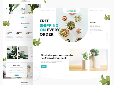 PLANTS SHOP - WEB clean minimal plants shop ui uiux website