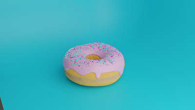 Pink frosted Donut 3d animation design donuts food graphic design tasty