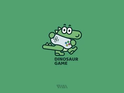 DINOSAUR GAME LOGO DESIGN branding design dinosaur game logo design game logo