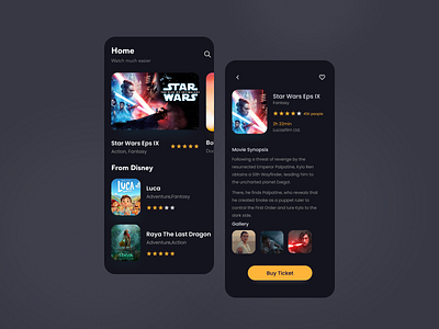 Cinema App aplication app booking cinema design device figma illustration movie movieapp movies popular ticketbooking ui uitrend ux