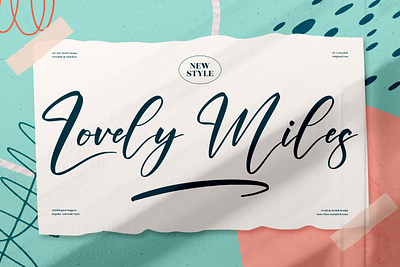 Lovely Miles - Beautiful Script Font 3d animation app branding design graphic design icon illustration logo motion graphics typography ui ux vector