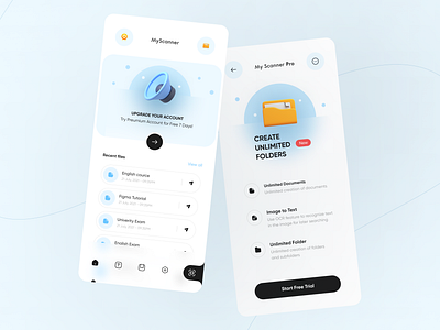 Scanner app 3d branding challenge concept design designer illustration scanner typography ui ux