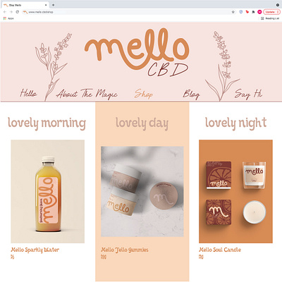 Mello CBD branding/web design branding cbd design graphic design illustration logo packaging typography web design website wellness