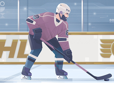 Hockey player skating on ice game hockey ice player sport vector