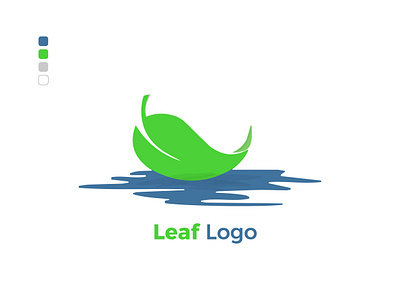 Leaf Logo branding branding identity design graphic design icon illustration leaf logo rain stream vector water