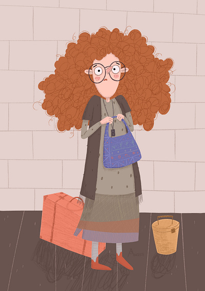 Fanart for Harry Potter book cartoon character design emotion fanart potter harry potter hogwarts illustration lesson magazine magic magic wand moving postcard potion making professor trelawney school wizard woman