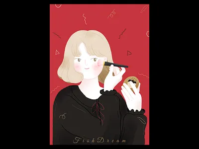 爱美女孩 illustration