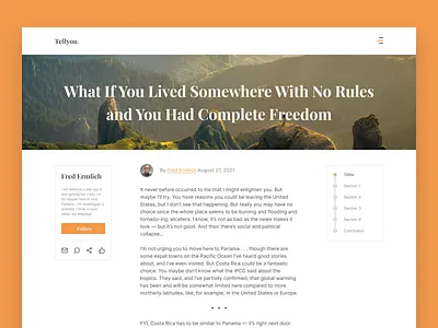 Blog Post Exploration article blog design editorial landing page medium minimal ui ux writer writing