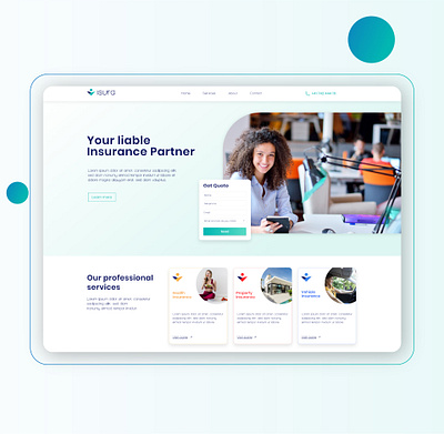 Isura Website insurance ui website