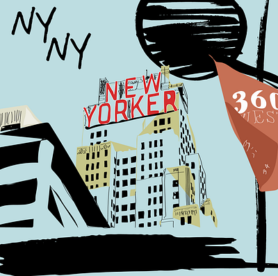 New Yorker colour design designer illustration illustrator newyorkcity nyc usa studio typography