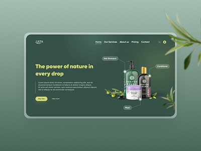 Beauty Shop Website beauty beautyshop design homepage illustration landing page minimal popular design shop simple design style template ui uiux webapp website webtemplate