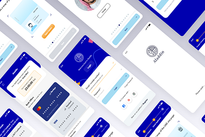 Banking App adobe xd bank banking app blue branding cards clean credit cards dasboard debit cards illustration logo passport presentation profile server ui ui ux ux wallet