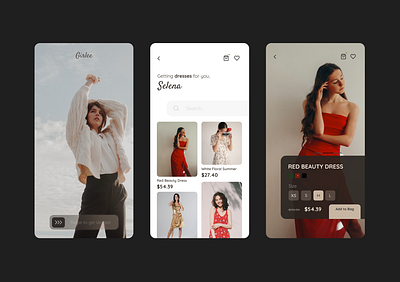 Girlee: E-commerce App UI Kit app brown dress ecommerce girls mobile shopping ui woman