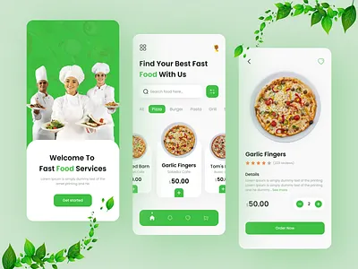 Food Delivery Mobile App Design app app design clean delivery app eat food food app food delivery green minimalist mobile mobile app mobile app ui nutrition restaurant app simple ui ui design ui ux