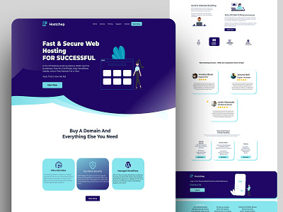 Hosting Landing Page ui ux website design