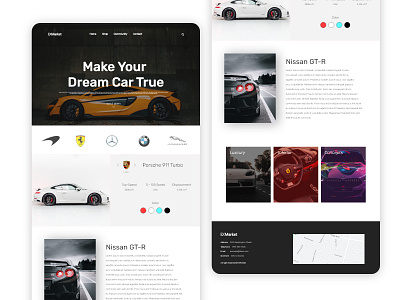 Sport Car Web UI car cars design illustration modern ui website new concept sport sport cars