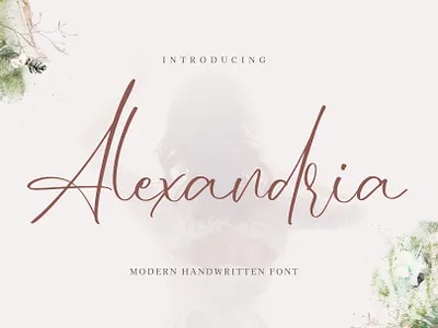 Alexandria - Handwritten Script brand identity calligraphy creative display fashion feminine font girly handwritten invitation logotype photography script typeface typography wedding