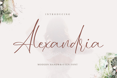 Alexandria - Handwritten Script brand identity calligraphy creative display fashion feminine font girly handwritten invitation logotype photography script typeface typography wedding