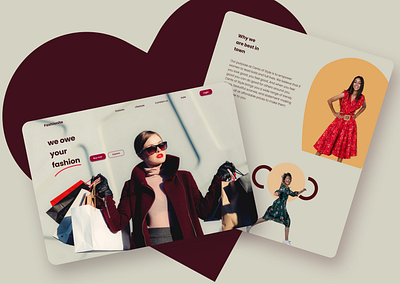 Fashion Webpage app branding design illustration typography ui ux web