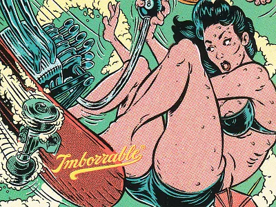 Surf Hot Rod cartoon cover design drawing editorial graphic design halftones hot rod hot wheels illustration ink bad company kustom monsters notebook print design product design skate surf tiki weirdo