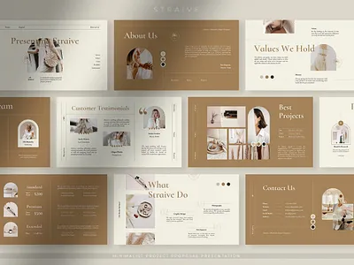 Straive - Minimalist Project Proposal Presentation clean colorful company corporate design google slides keynote modern multipurpose photography pitch deck portfolio powerpoint presentation studio template unique web design web development website