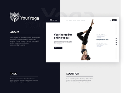 YourYoga - Responsive minimalist website blackandwhite dailyui designer designinspiration figma minimalism responsive ui uidesign uidesigner uitrends uiux uiuxdesign userexperience userinterfacedesign ux webdesign website yoga