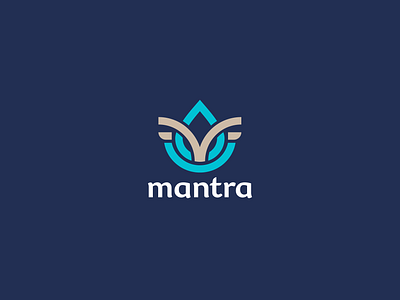 Mantra logo brand design branding dark identity illustration logo minimalism modern sign trendy yoga studio