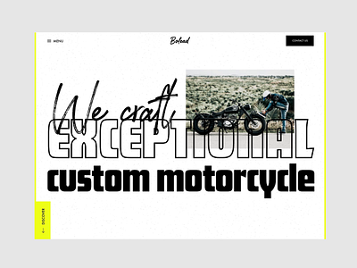 Bolead - Home page concept animation big typography branding clean ui concept custom motorcycle hero web animation homepage inspiration inspiration homepage interface motorcycle protopie ui web