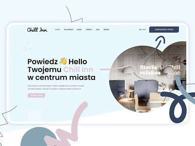 Chill Inn - Dormitory in Łódź clean design ui ux website webdesign