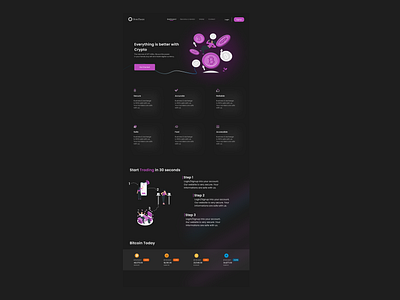 Bitcoin HomePage app branding design designs figma illustration logo product design tech ui