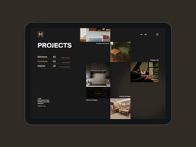 Maxime Interior animation branding concept design minimal ui web