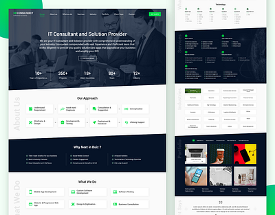 IT Consultancy Landing page adobe xd branding design landing page ui ui design web design