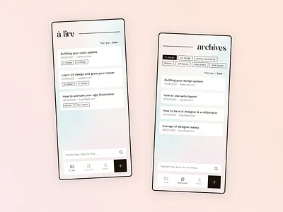 Article Reading App app article daily design gradiant gradient list medium mobile pastel todo ui ux