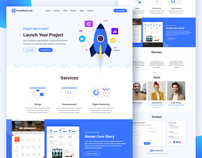 Digital Agency Landing Page adobe xd branding design landing page ui ui design web design