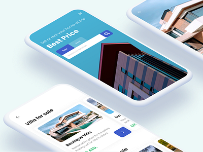 Property Finder Mobile App UI/UX | Real Estate app appdesign cleanui propertyapp realestate ui uidesigner