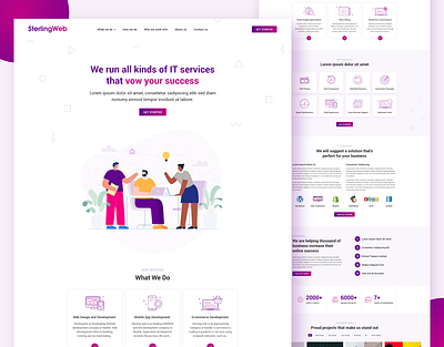 Web Design & Development Agency Landing Page adobe xd branding design landing page ui ui design web design wordpress