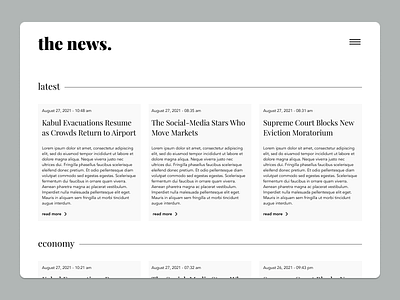 Daily UI #051 - Press Page black and white daily ui daily ui challenge dailyui dailyuichallenge design minimalism news newspaper newspaper website press press page ui ux web design webdesign webpage