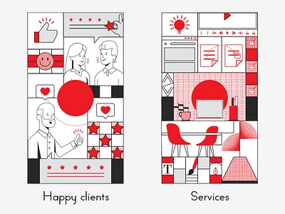 Illustration - concept bauhaus style branding design graphicdesign illustration illustrator vector