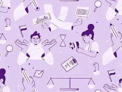 Pattern design illustration ipadpro pattern policital procreate rake vote voting web web app website