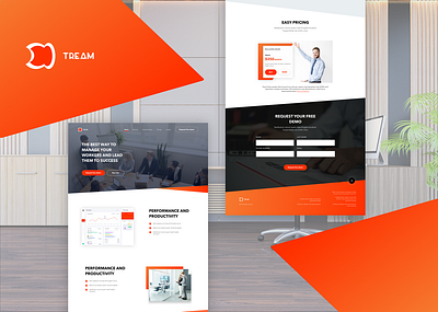 Tream Website branding design management ui ux web