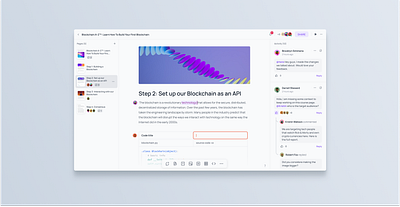 ELearning Creation Tool app authoring blockchain clean course crypto interface player product saas tool training ui website