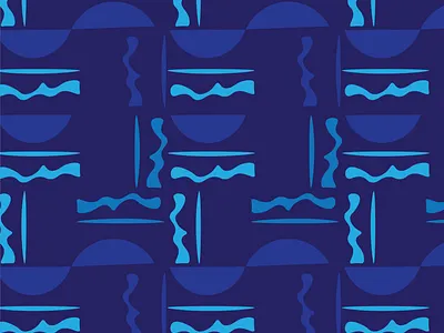 half moon rumbles illustration pattern surface design textile design