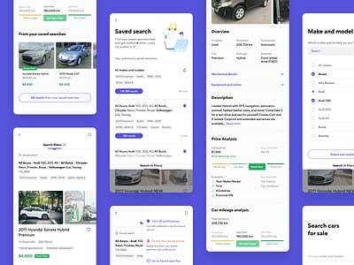 Unbranded design example of automotive app app automotive concept ui used car ux