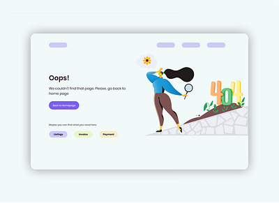 ERROR PAGE DESIGN branding design illustration ui