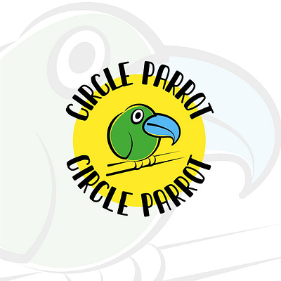 Circle parrot logo art branding clean design flat graphic design icon illustration illustrator logo minimal typography vector