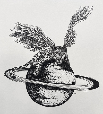 Dreamin' animal illustration ink ink drawing tattoo traditional