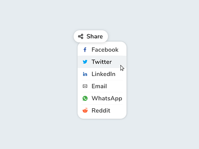 Daily ui 110 - Social share remix 010 daily ui email facebook linkedin reddit social share twitter whatsapp