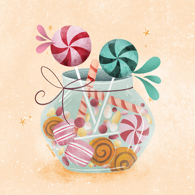 Candy Jar design digital illustration graphic design illustration